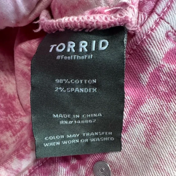 Torrid Trucker Jacket in Denim Pink Wash sz 1 ( 1X / 14 - 16) - Picture 6 of 7